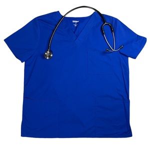 ⭐️Scrubstar blue medical scrub top medium
